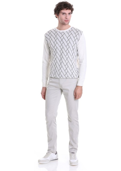 Bej Regular Fit Jakarlı Bisiklet Yaka Yünlü Triko Kazak fiyatları