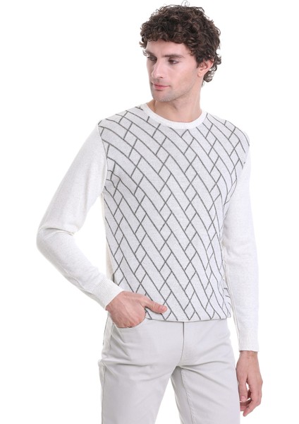 Bej Regular Fit Jakarlı Bisiklet Yaka Yünlü Triko Kazak fırsatları