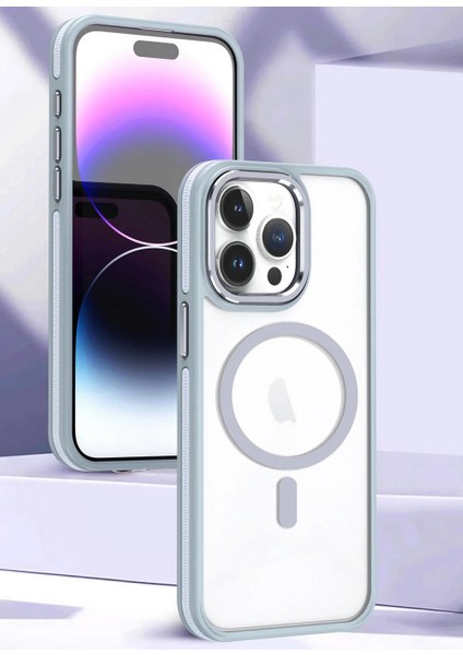 Iphone 15 Kılıf Godof Magsafe Silikon Kapak Kılıf - Gri