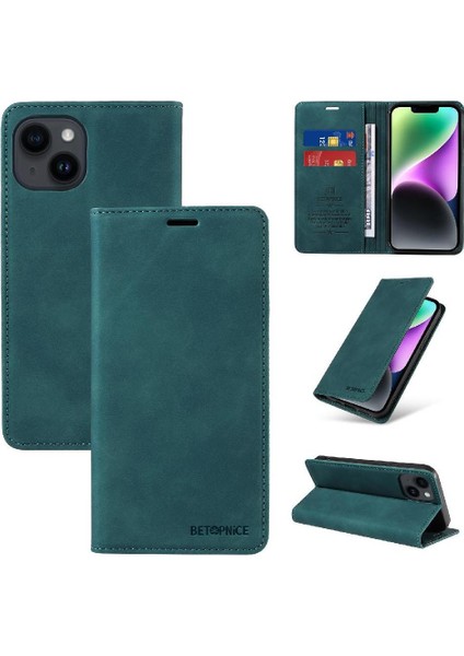 Iphone 15 Için Kılıf Artı Folio Cüzdan Koruyucu Pu Deri Manyetik (Yurt Dışından)