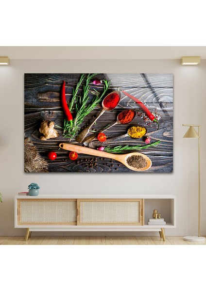 Baharatlar Temperli Cam Duvar Tablosu fiyatları