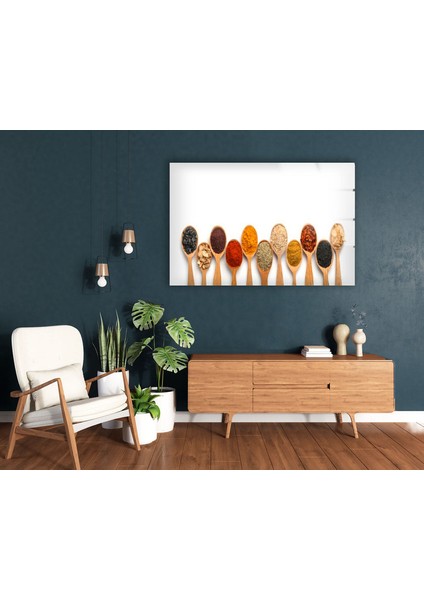 Baharatlar Temperli Cam Duvar Tablosu fiyatları