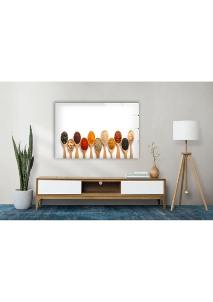 Baharatlar Temperli Cam Duvar Tablosu modelleri