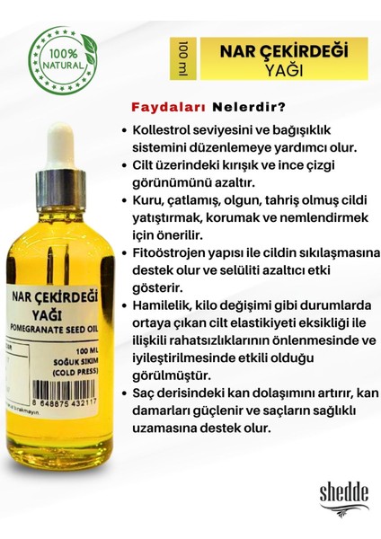 Nar Çekirdeği Yağı - 100 ml Özel Kutuda