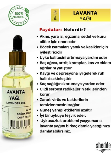 Lavanta Yağı - 50 ml Özel Kutuda