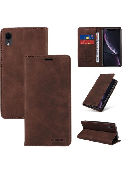 Iphone Xr Için Kılıf Folio Cüzdan Pu Deri Manyetik Koruyucu (Yurt Dışından)