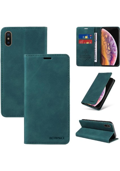 Iphone X/xs Pu Deri Manyetik Koruyucu Folyo Cüzdan (Yurt Dışından)