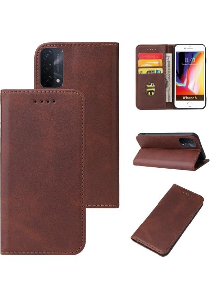 Kart Tutucu Kickstand Tam Koruma ile Oppo A74 5G/A54 5g Için Kılıf (Yurt Dışından)