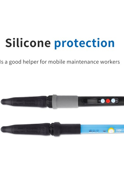 Luxıanzı Elektrikli Havya Kafa Evrensel Silikon Kapak Yüksek Sıcaklık Lehim Istasyonları Kaynak Ipuçları Koruma Aracı (Yurt Dışından) indirimleri