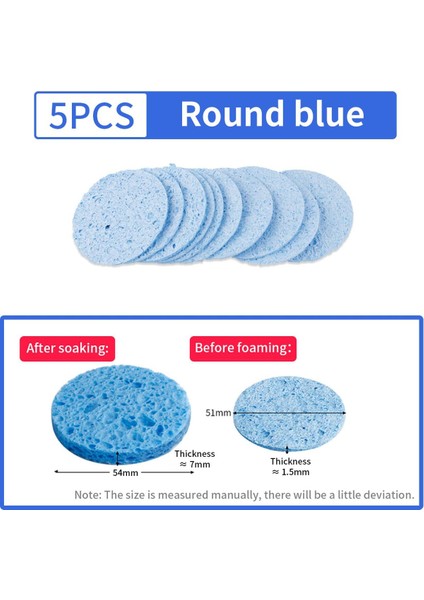Luxıanzı 5 Adet Temizleme Süngeri Temizleyici Yellowblue Yüksek Sıcaklık Kalıcı Temizleyici Sünger Elektrikli Kaynak Havya Ucu (Yurt Dışından)