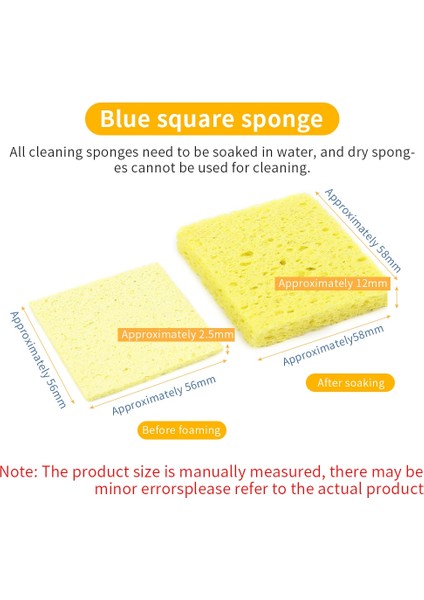 Luxıanzı 5 Adet Temizleme Süngeri Temizleyici Yellowblue Yüksek Sıcaklık Kalıcı Temizleyici Sünger Elektrikli Kaynak Havya Ucu (Yurt Dışından) indirimleri