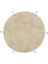 Cool Cotton Ccn Plain Beige Yıkanabilir Kaymaz Tabanlı Naturel Pamuk Dokuma Yuvarlak Bebek Halısı 1