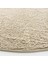 Cool Cotton Ccn Plain Beige Yıkanabilir Kaymaz Tabanlı Naturel Pamuk Dokuma Yuvarlak Bebek Halısı 5