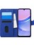 Samsung Galaxy A15 Kılıf Fabric Book Wallet Lacivert 1