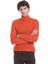 Turuncu Slim Fit Fitilli Balıkçı Yaka Yünlü Triko Kazak 4