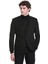 Siyah Comfort Fit Desenli Mono Yaka Casual Ceket 3