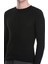 Siyah Slim Fit Fitilli Bisiklet Yaka Yünlü Triko Kazak 5