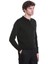 Siyah Regular Fit Düz Polo Yaka Triko Kazak 4