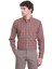 Kiremit Comfort Fit Kareli Düğmeli Yaka Uzun Kollu Casual Gömlek 4