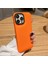 Iphone 13 Pro Max Kılıf Düz Puffer Kamerası Açık Puff Kılıf Kapak-Turuncu 1