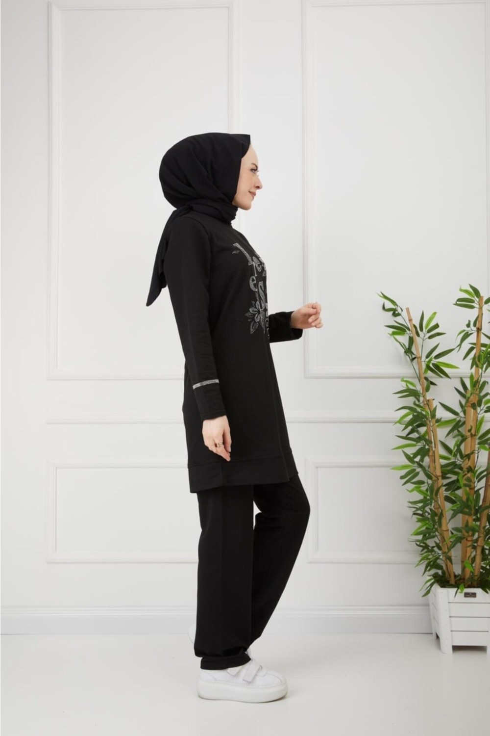 Cng Moda Siyah Style Taşlı Ikili Takım Ikili Takım görsel 3