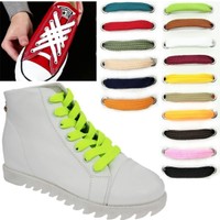 Foottab Renkli Yassı Spor Ayakkabı Bağcığı 120 cm