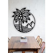 Wood 14 Dizayn Ahşap Palmiye Ağacı  Duvar Dekorlu Piramit