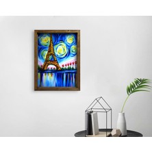 Bk Gift Paris Tasarımlı Doğal Masif Ahşap Çerçeveli Tablo-2