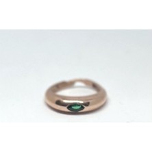 Design by Safir Yeşil Oval Taşlı Bombeli Yüzük