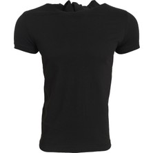 Raf Coll Basic Siyah Unisex Kısa Kollu Kapüşonlu Slim Fit T-Shirt