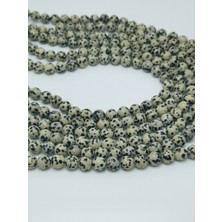 Livza Bijuteri Beyaz Jasper Doğal Taş Dizisi 8mm