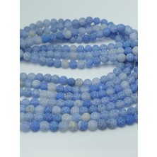 Livza Bijuteri Mavi Frost Doğal Taş Dizisi 8mm
