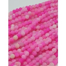 Livza Bijuteri Pembe Frost Doğal Taş Dizisi 8mm