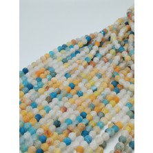 Livza Bijuteri Karışık Renk Frost Doğal Taş Dizisi 8mm