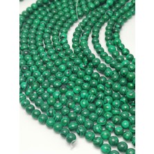 Livza Bijuteri Yeşim Malahit Sıkma Doğal Taş Dizisi 8mm