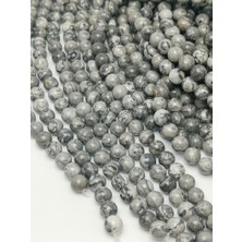 Livza Bijuteri Dumanlı Jasper Doğal Taş Dizisi 8mm