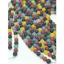 Livza Bijuteri Mat Mix Doğal Taş Dizisi 8mm