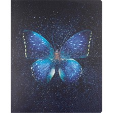 Keskin Color Kareli Bind-Note Butterfly Mavi 13 x 16.5 cm