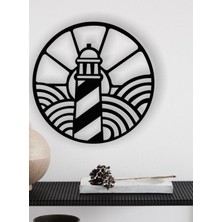 Wood 14 Dizayn Ahşap Deniz Feneri Duvar Dekoru