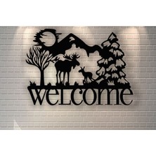 Wood 14 Dizayn Ahşap Geyik  Duvar Dekoru