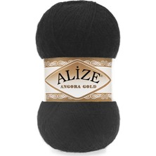 Alize Angora Gold 60 Siyah Renkli %20 Yün %80 Akrilik Malzemeden Üretilmiş İplik