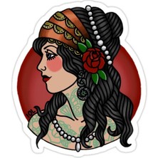 Universal Çingene Gül Sticker Araba Oto Arma Duvar Sticker Ev Dekoratif Çıkartma 15 Cm