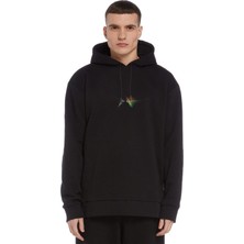 Qivi Pink Floyd Kız Steella Metal Rock Baskılı Siyah Erkek Örme Kapşonlu Sweatshirt Uzun Kol