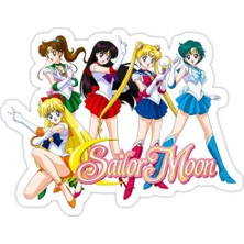 Universal Sailor Moon Sticker Araba Oto Arma Duvar Sticker Ev Dekoratif Çıkartma 15 Cm