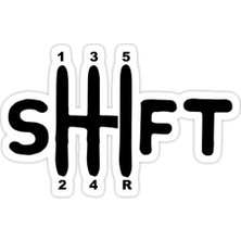 Universal Vardiya Sticker Araba Oto Arma Duvar Sticker Ev Dekoratif Çıkartma 15 Cm