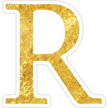 Universal R Harfi Sticker Araba Oto Arma Duvar Sticker Ev Dekoratif Çıkartma 15 Cm