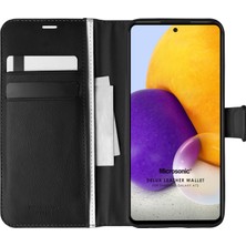 Microsonic Samsung Galaxy A72 Kılıf Delux Leather Wallet Siyah