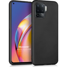 Microsonic Matte Silicone Oppo Reno 5 Lite Kılıf Siyah