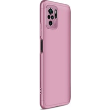 Microsonic Xiaomi Redmi Note 10 Kılıf Double Dip 360 Protective Rose Gold