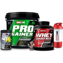 Hardline Nutrition Hardline Whey 3 Matrix 2300 gr + Progainer 5000 gr Muz+ Nox 2 Kombinasyonu